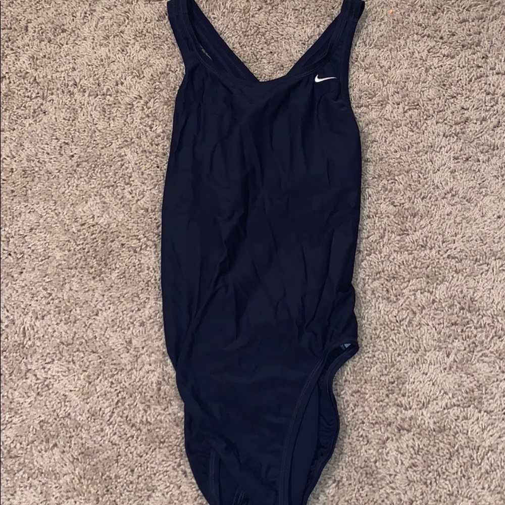navy blue nike one piece